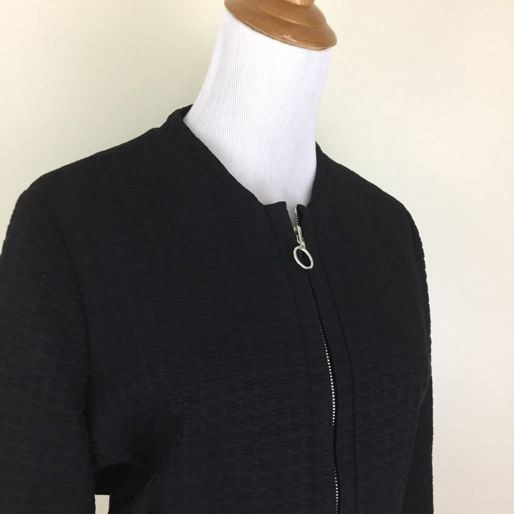 Maje Textured Fabric Elastic Waist Zip Up Jacket - image 5